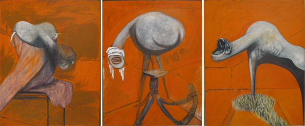 Tre Studi per Figure alla Base di una Crocifissione 