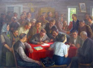 Riunione di fondazione del Kolchoz