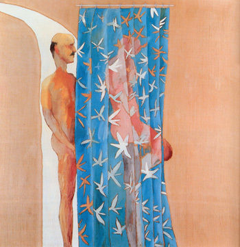 Due uomini in una doccia