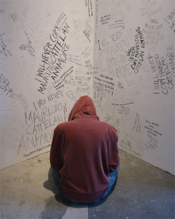 I will never copy Maurizio Cattelan anymore - Giulio Alvigini I will never copy Maurizio Cattelan anymore