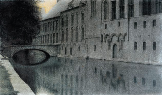 Ricordo delle Fiandre. Un canale - Fernand Khnopff Ricordo delle Fiandre. Un canale - Fernand Khnopff