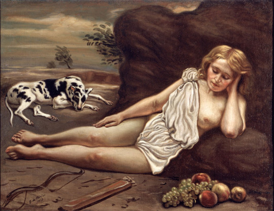 Diana addormentata nel bosco - Giorgio de Chirico